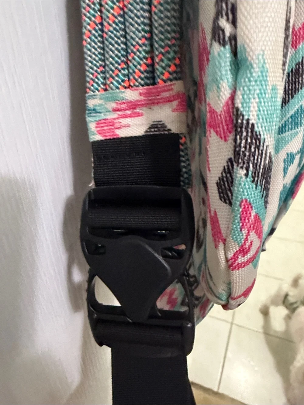 Kavu Teal Pink Aztec Sling Pack